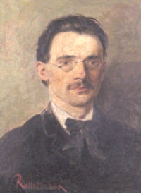 Rudolf Steiner (1861-1925),  lgemlde von Joseph Rolletschek, Weimar ca. 1894