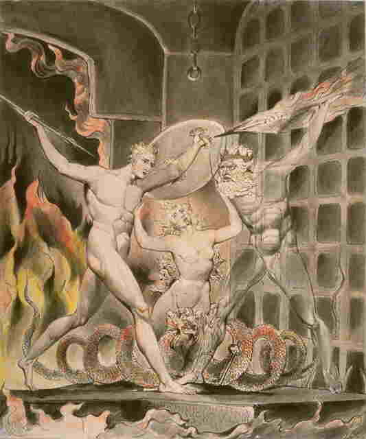 William Blake: Satan entsteigt der Hlle