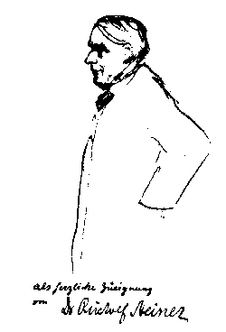 Rudolf Steiner, Zeichnung von Emil Orlik, 1916